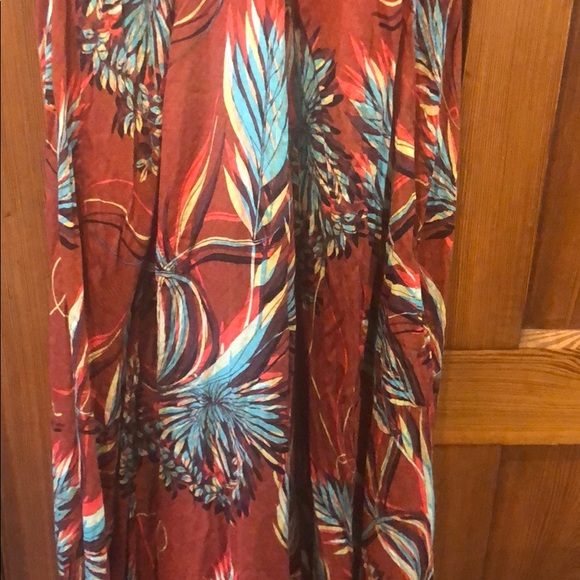 Free People red tropical Alissa Jumpsuit NWOT - Picture 8 of 8